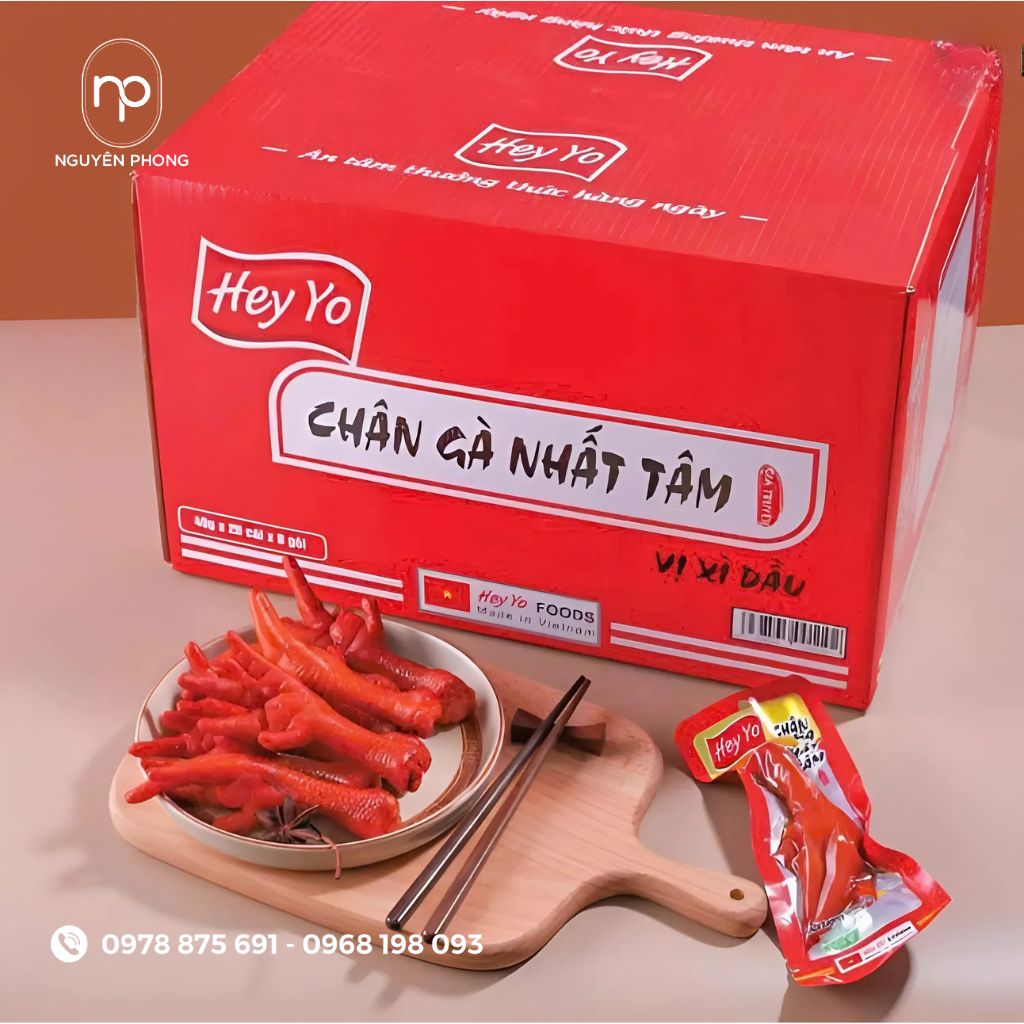 Hộp giấy đựng chân gà Nhất Tâm